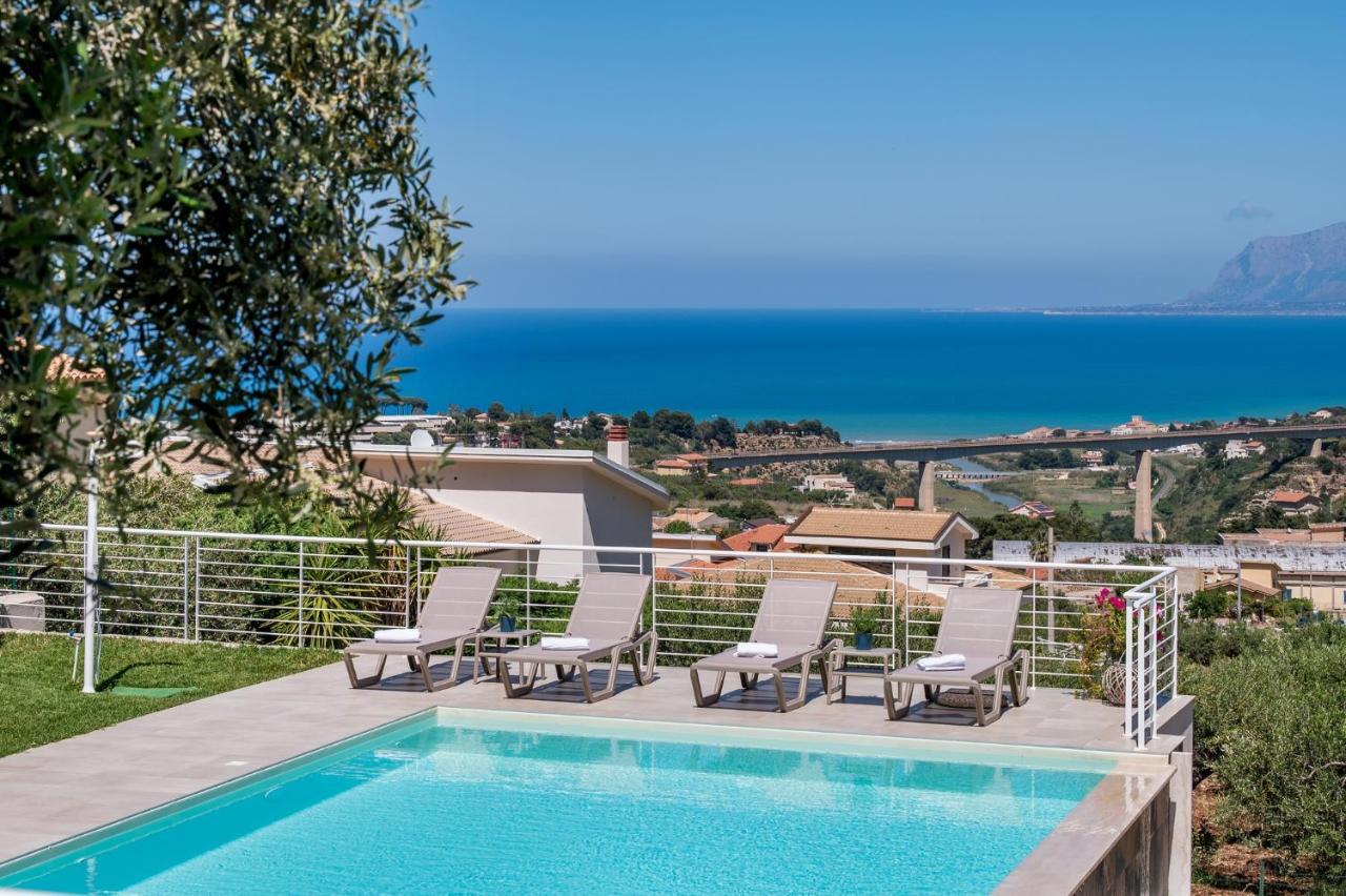 Villa Maria Con Piscina E Vista Mare Castellammare del Golfo Ngoại thất bức ảnh